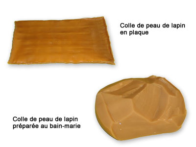 Définition : Colle de peau de lapin