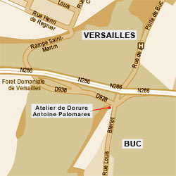 Plan d'accès Atelier de Dorure Antoine PALOMARES
