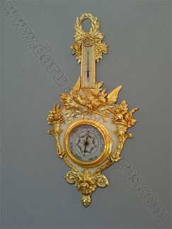 Baromètre à mercure, Louis XVI, bois sculpté