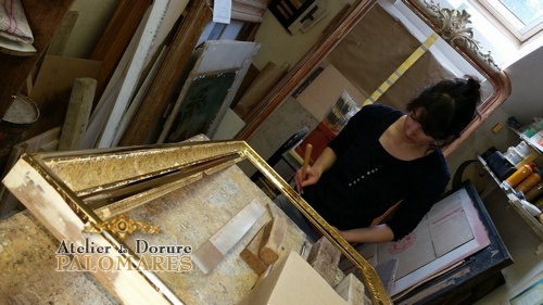 Cadre Empire, frise palmettes