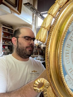 Baromètre à mercure, Louis XVI, bois sculpté