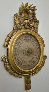 Baromètre à mercure, Louis XVI, bois sculpté