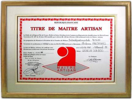 Maître-Artisan Antoine PALOMARES