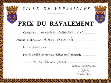 Prix du Ravalement Immeuble collectifs XIX