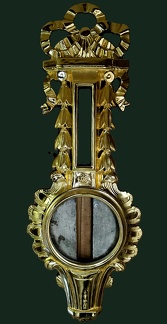 Baromètre 18ème en bois sculpté 